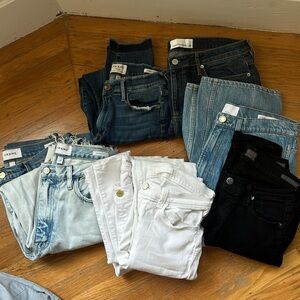 8 pairs of designer jeans bundle